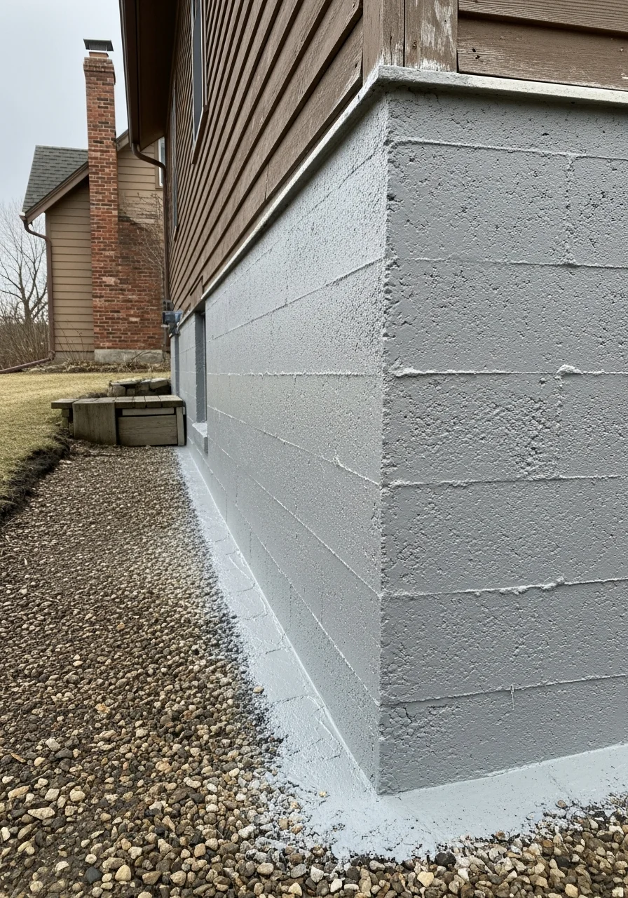 Detail of protective exterior work on a Muskegon home showing durability against lakefront conditions.